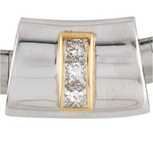 18k Two-Tone 0.45ct Diamond Slide Pendant